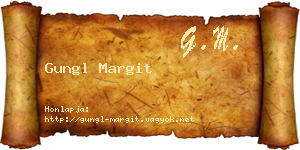 Gungl Margit névjegykártya